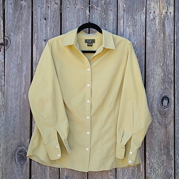 Shaped Corduroy Button-front Shirt Long Sleeve - Picture 4 of 15